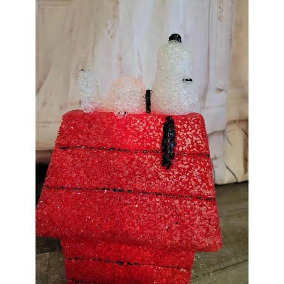 Snoopy 2011 red house light up wreath xmas decor figure - Picture 10 of 10